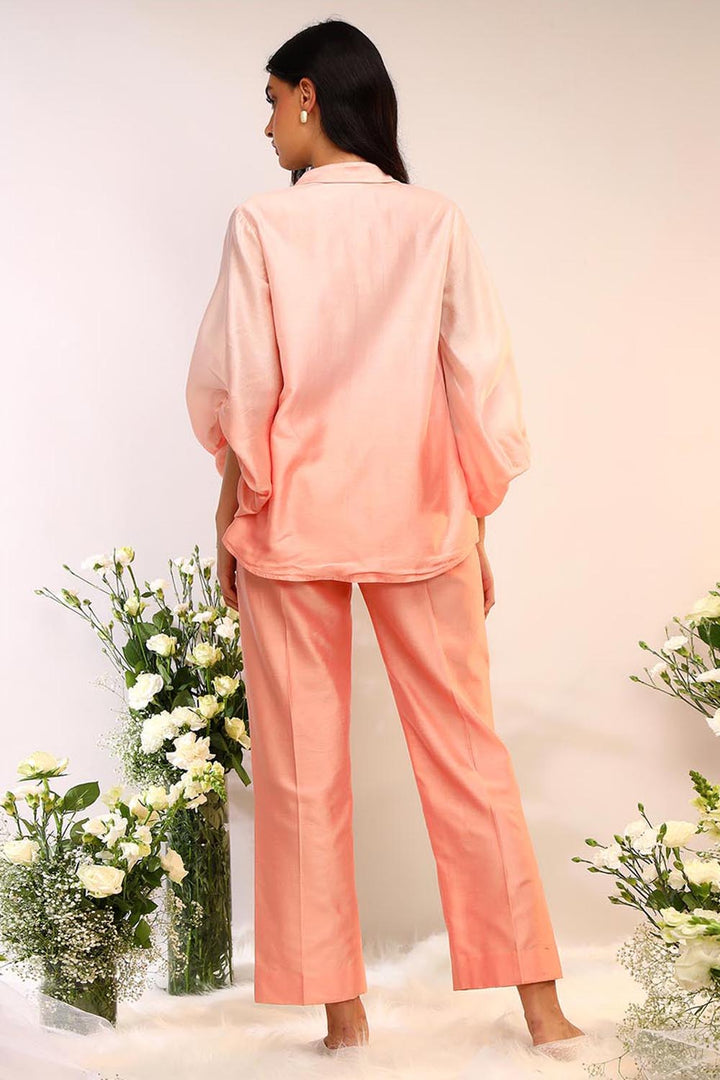 Oversized Sleeve Peach Fuzz Co-ord Set