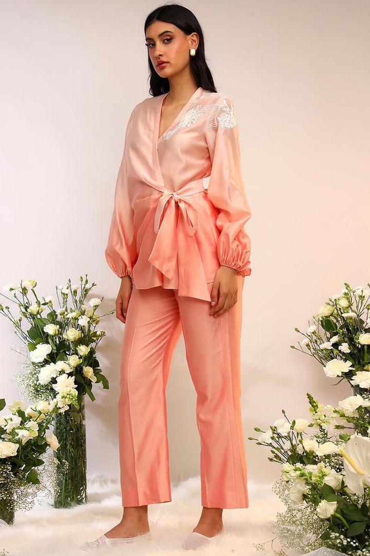 Wrap Around Peach Fuzz Co-ord Set
