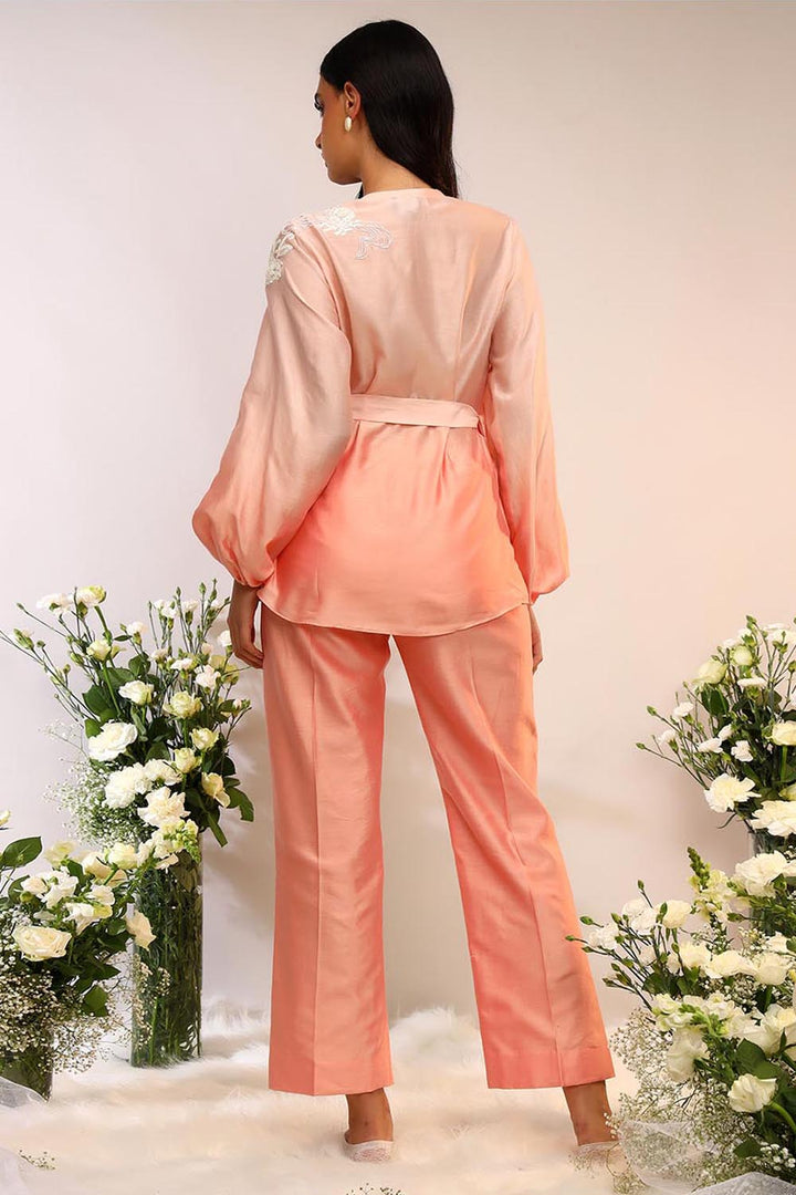 Wrap Around Peach Fuzz Co-ord Set
