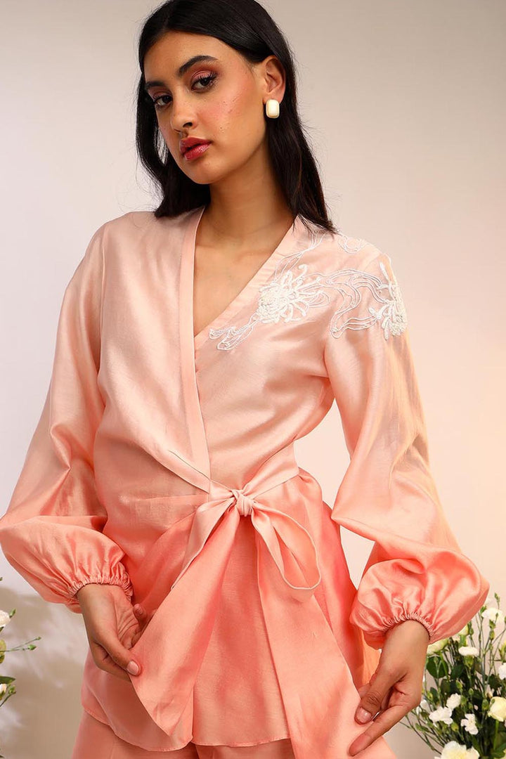 Wrap Around Peach Fuzz Co-ord Set