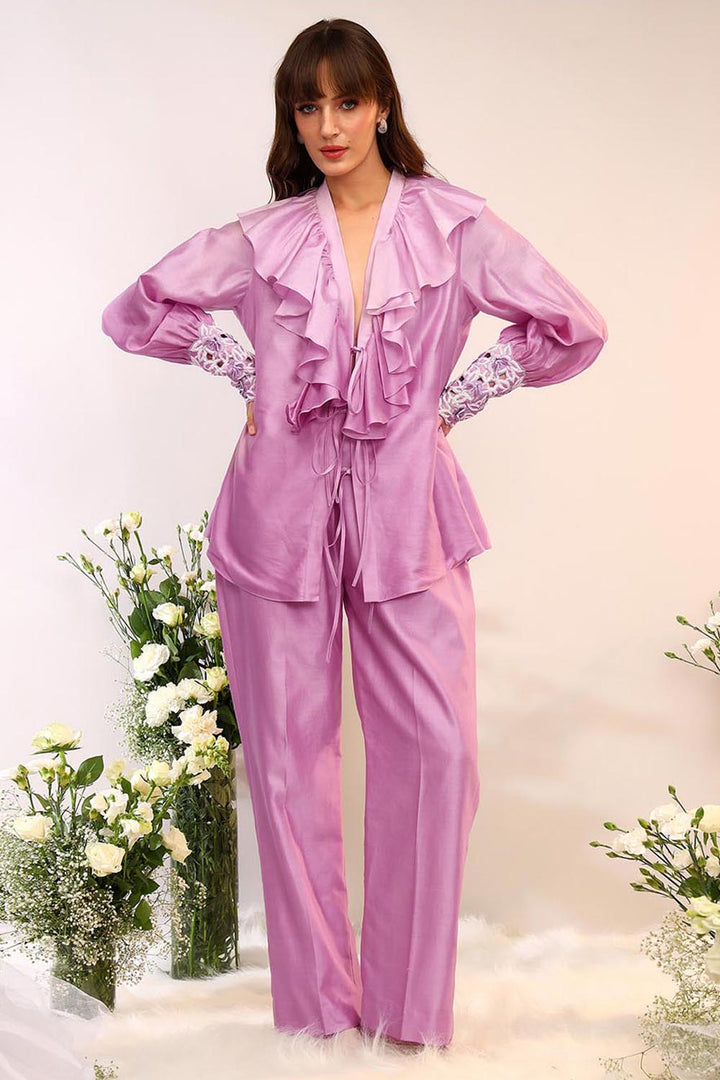 Frill Tie Up Berry Blast Co-ord Set