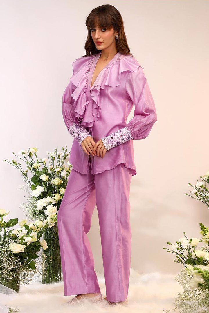 Frill Tie Up Berry Blast Co-ord Set