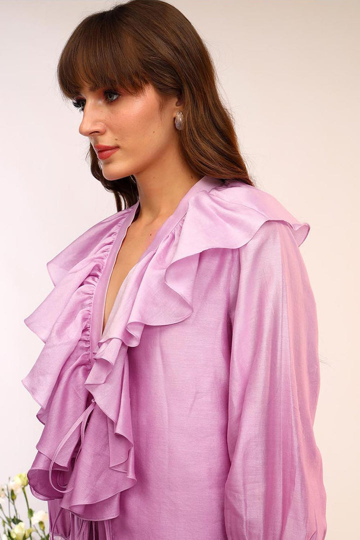 Frill Tie Up Berry Blast Co-ord Set