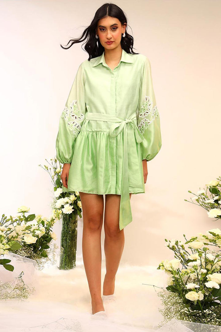 Kiwi Green Shirt Dress