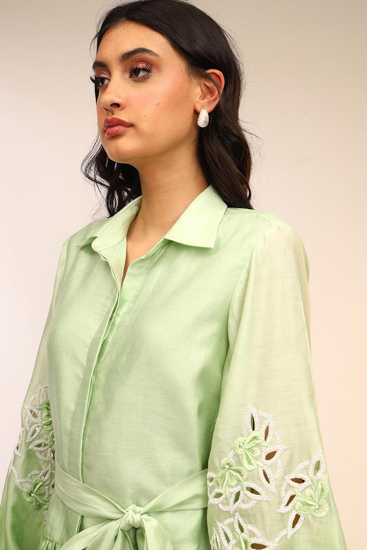 Kiwi Green Shirt Dress