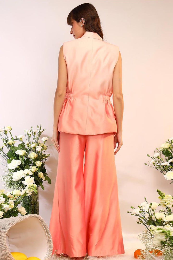 Peach Fuzz Blazer Co-ord Set