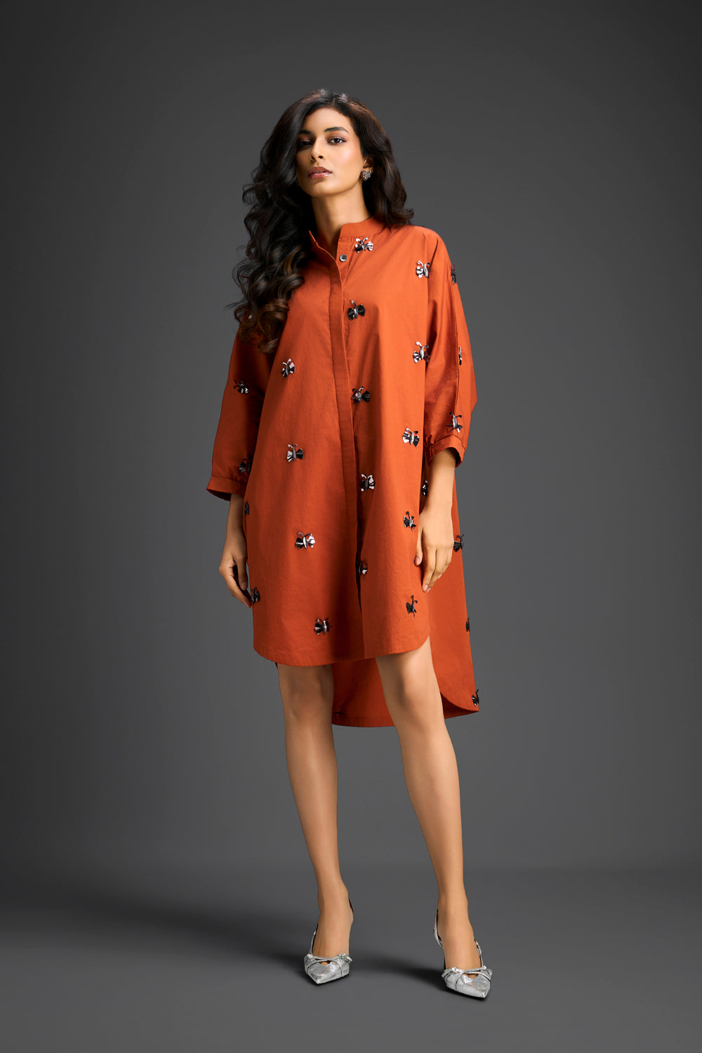 Rust Shirt Dress