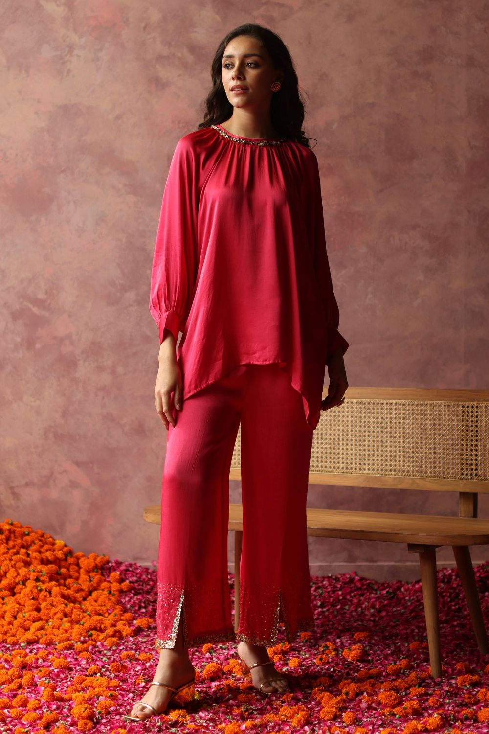 Ishaaira Fuchsia Co-ord Set