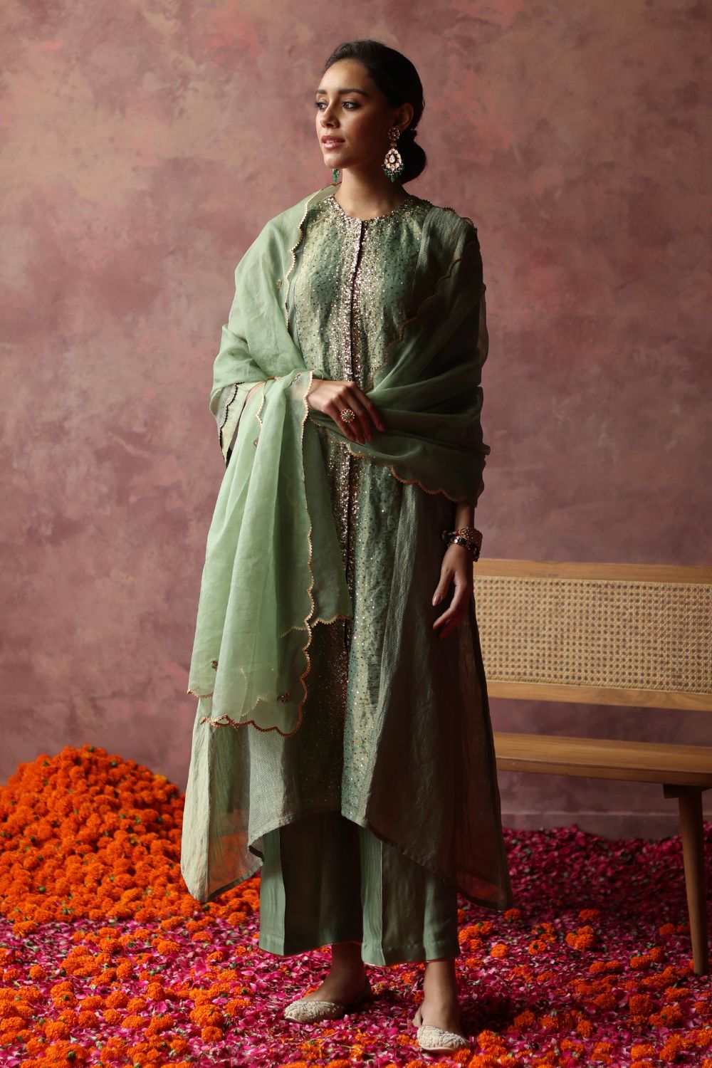 Paakizah Green Kurta Set