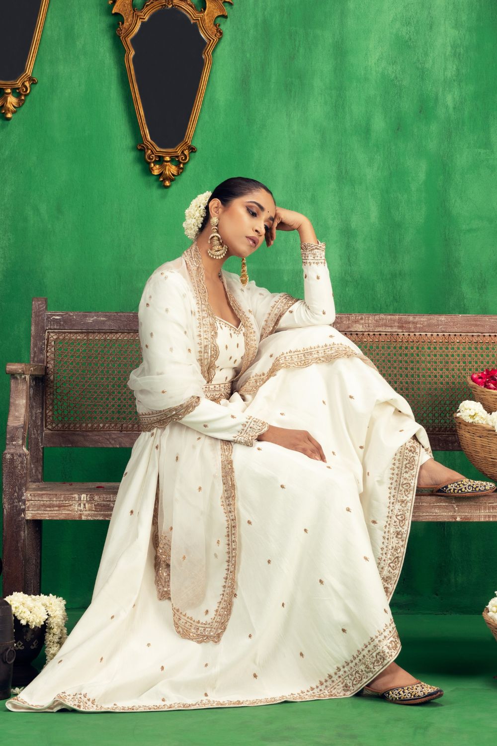 Aditi Rao In Our Off White Anarkali Set