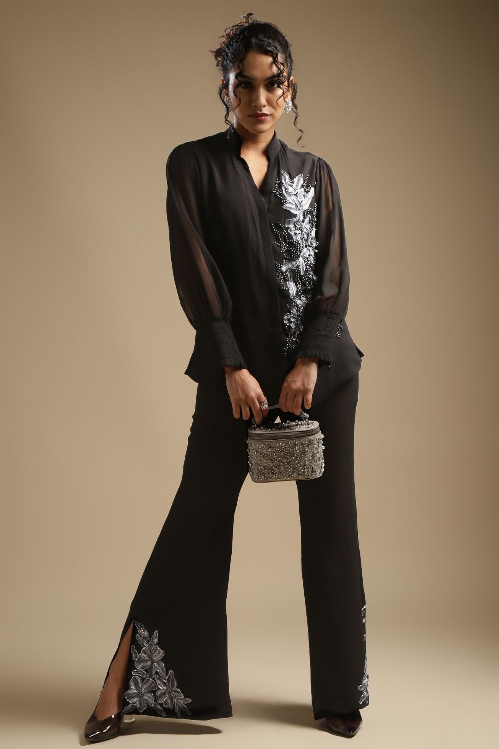 One Side Embroidered Co-ord Set