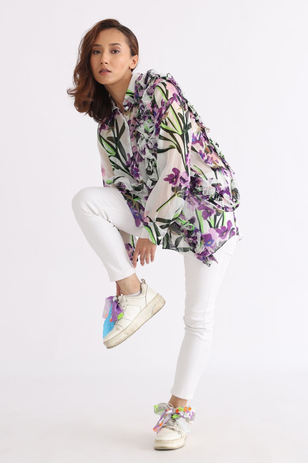 Lavender Frill Shirt