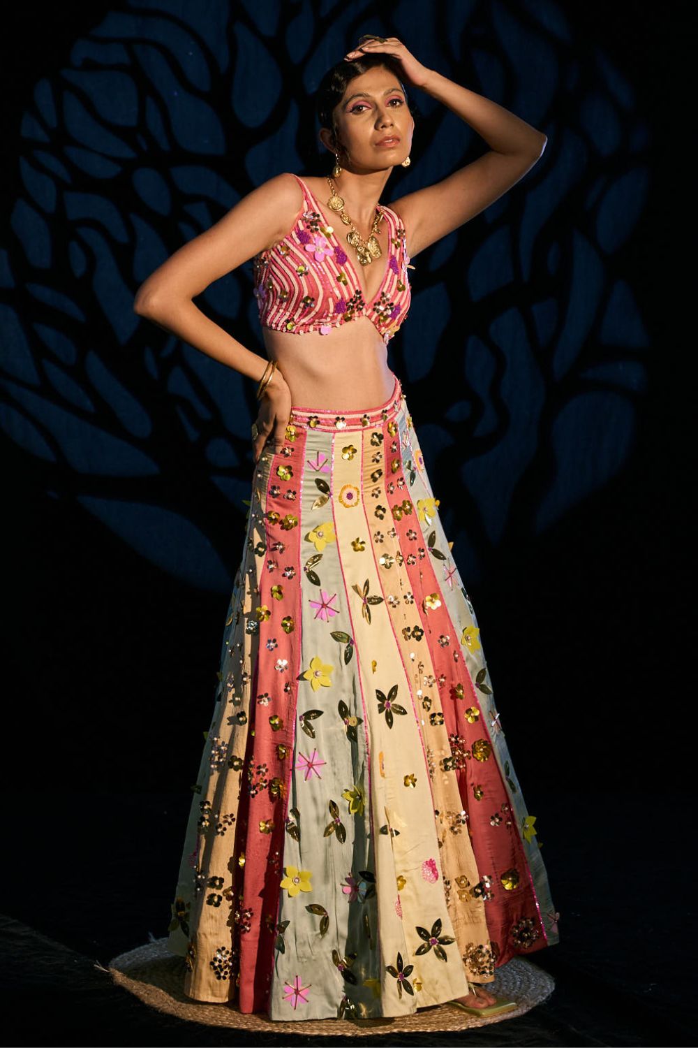 Multicolour Lehenga Set