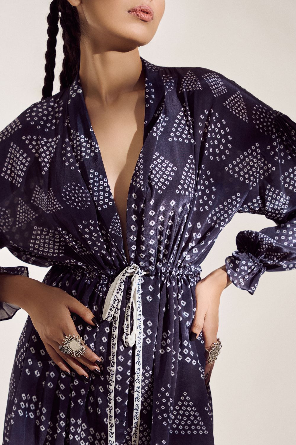 Bandhej Blue Co-ord Set
