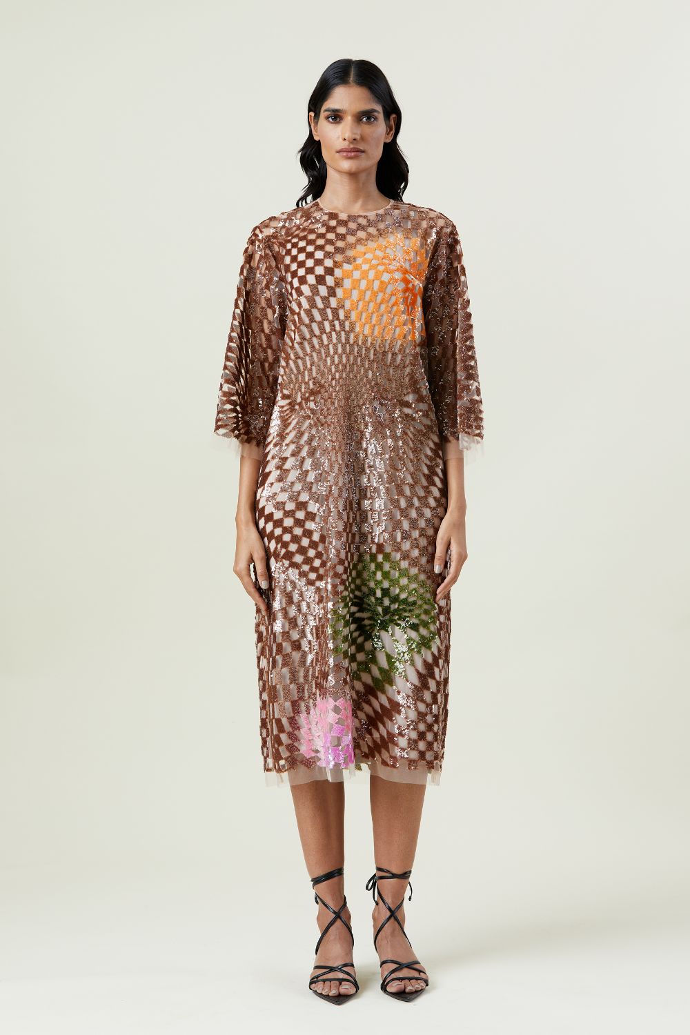 'Warped Matter' Embellished Dress