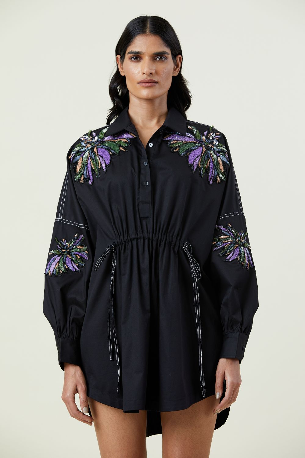 Embellished shirt dress hotsell