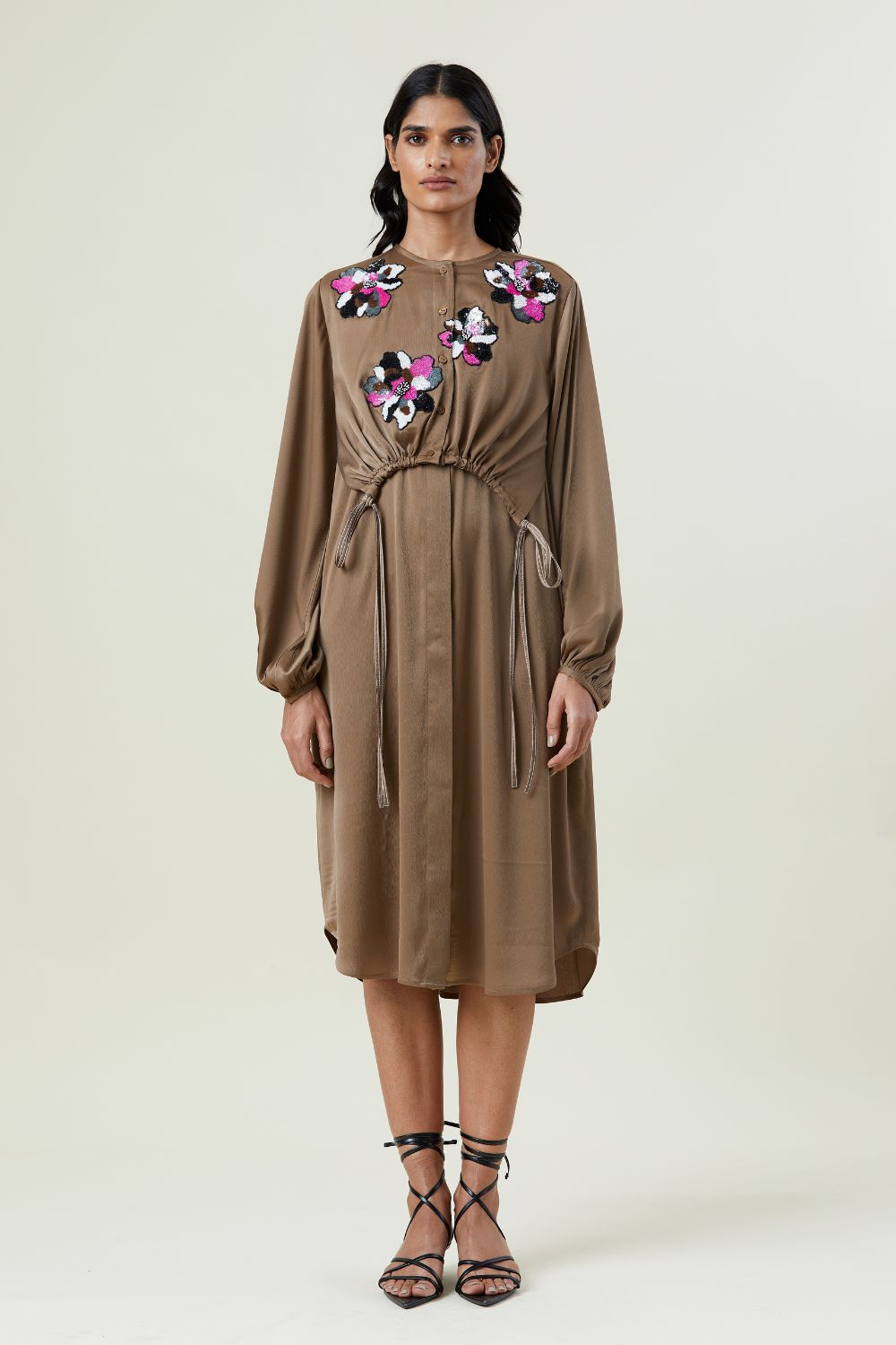 'Ayla' Overlay Embellished Dress