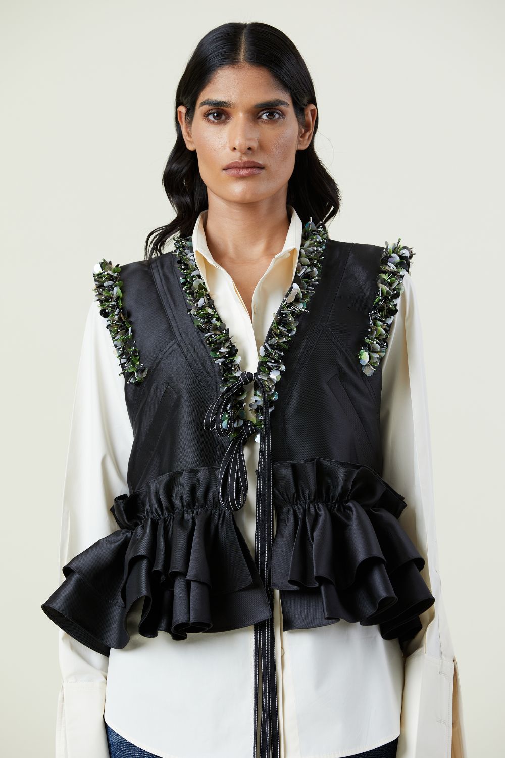 'Dara' Embellished Gilet