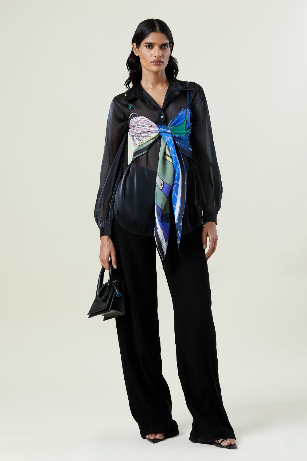 'Eira' Scarf Tie-Up Top