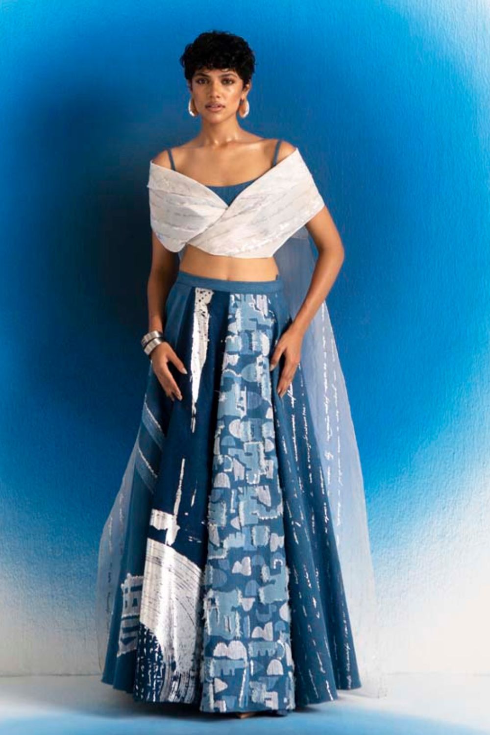 Arto Denim Lehenga Set