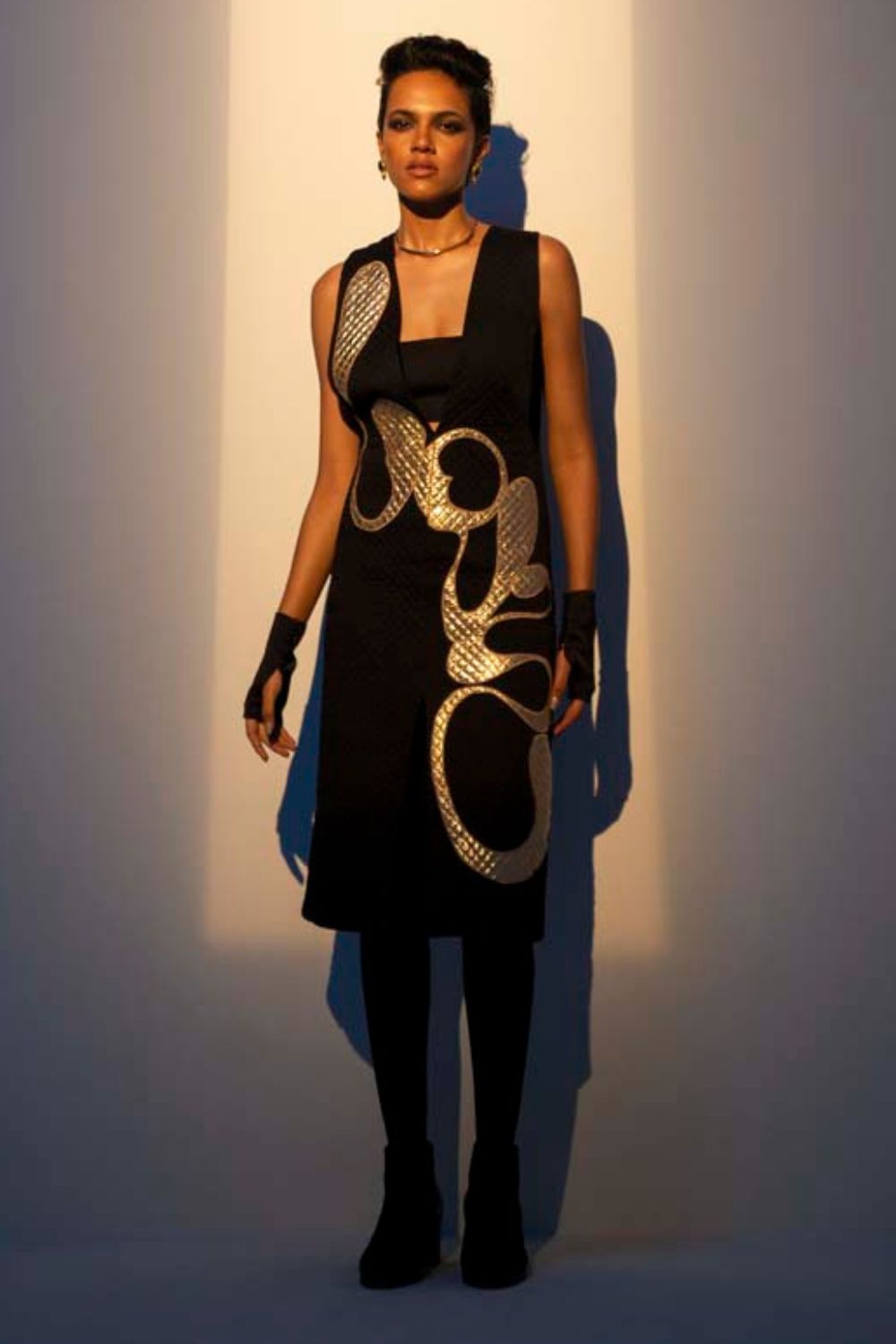 Carbon Quilted Dress
