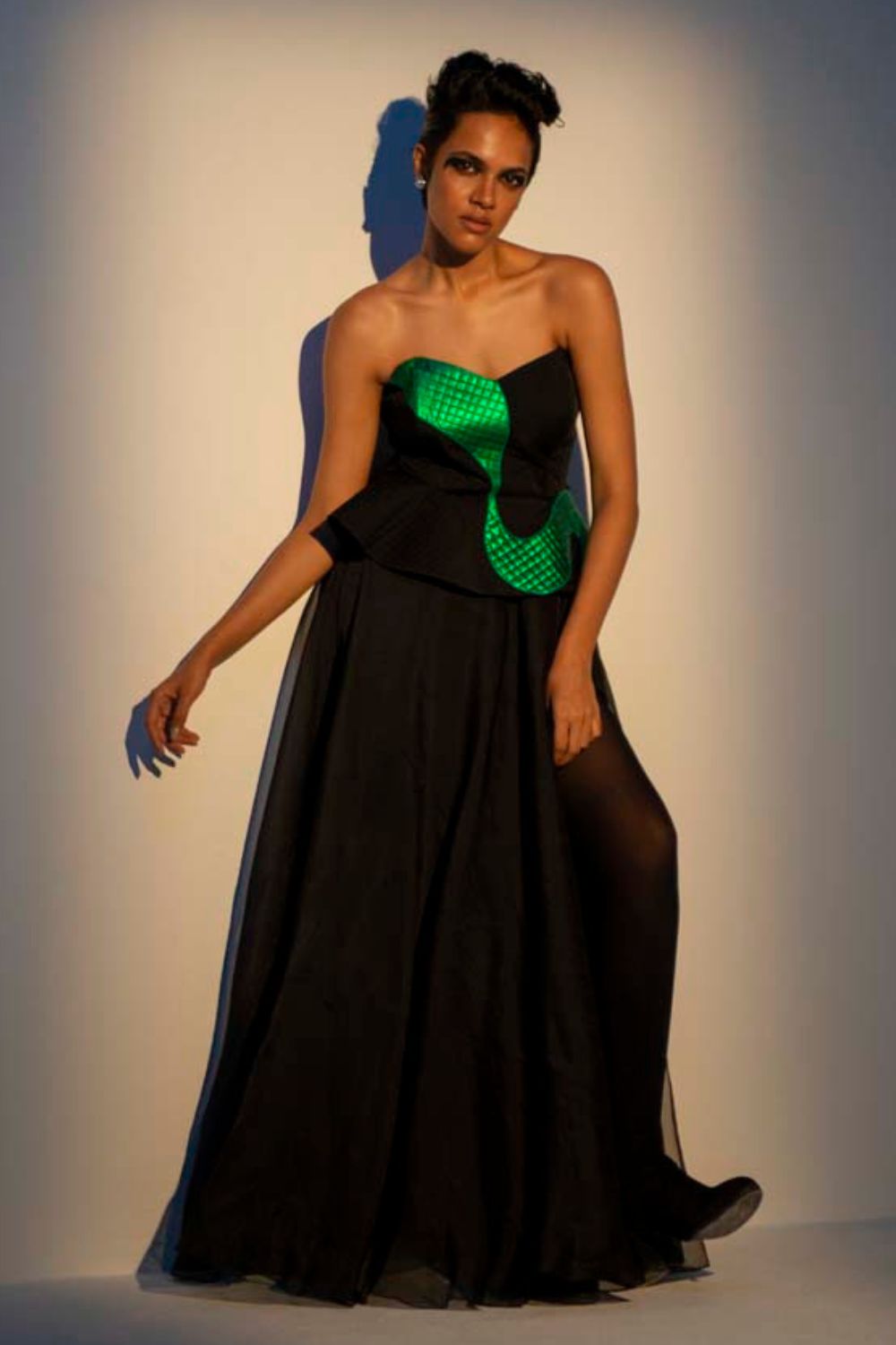 Fonts Peplum Top & Skirt Set