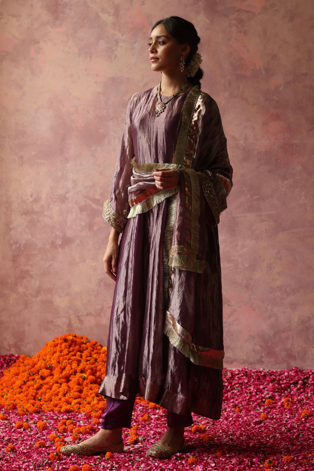 Zaahra Purple Kurta Set