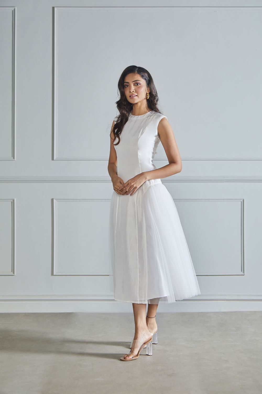 MANSI Silk and Tulle Dress
