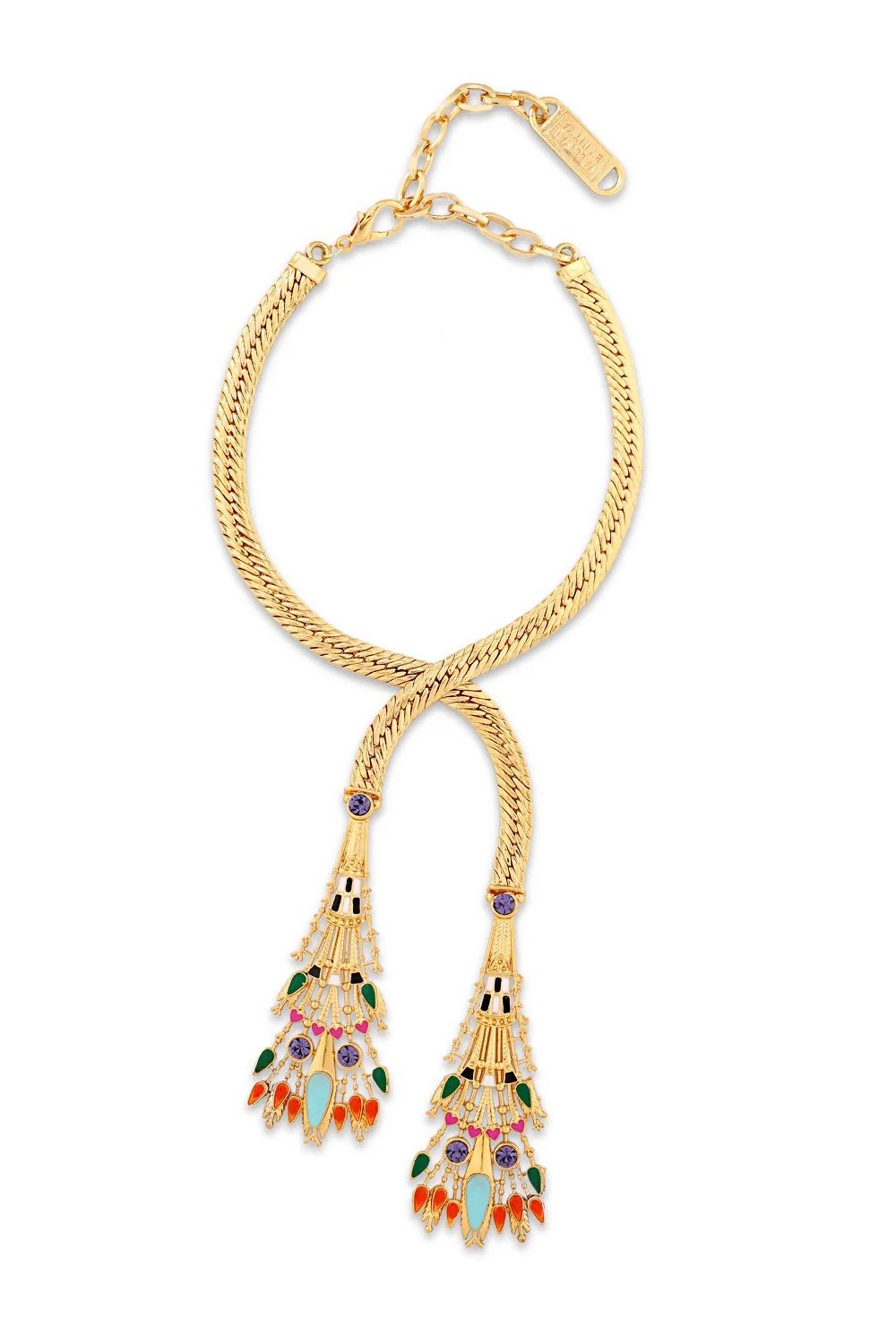 Nefertiti Crossover Necklace (Blue)
