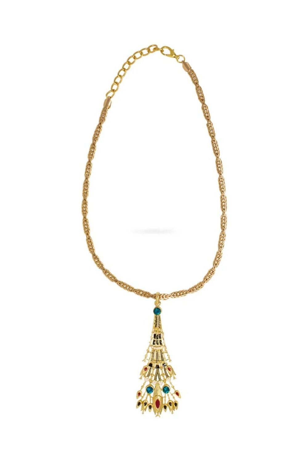 Red Long Egyptian Pendant Neckpiece