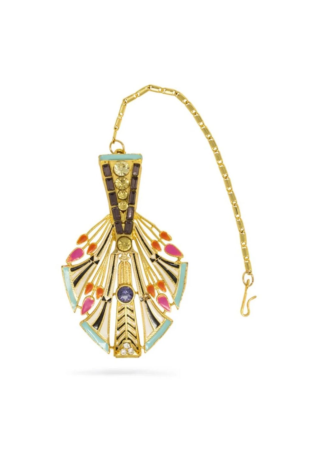 Blue Allure Feather Maang teeka