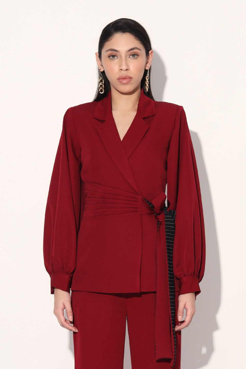 Side Tie Wrap Blazer