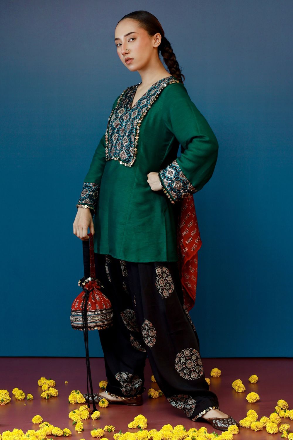 Bariyan Green Salwar Kameez