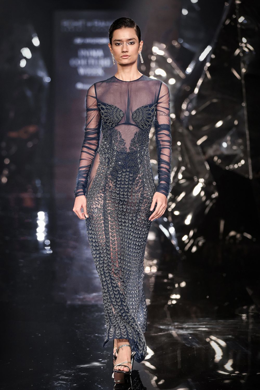 Synodic Chevron Gown