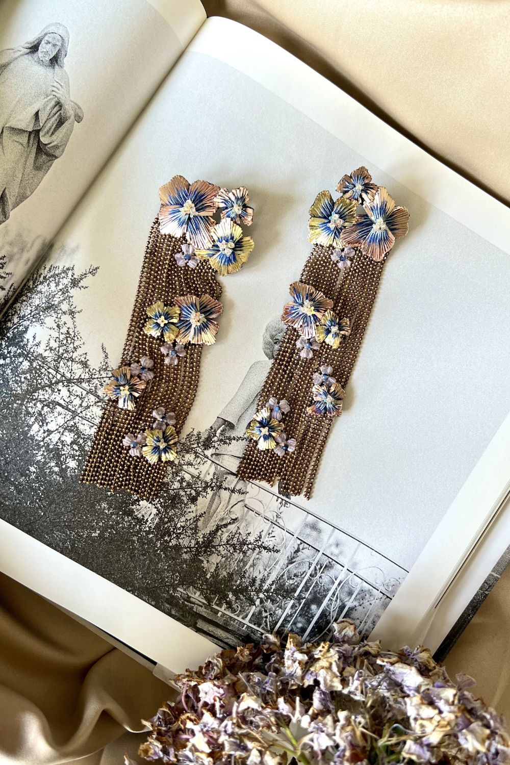 Hydrangea Cascade Shoulder Duster Earring