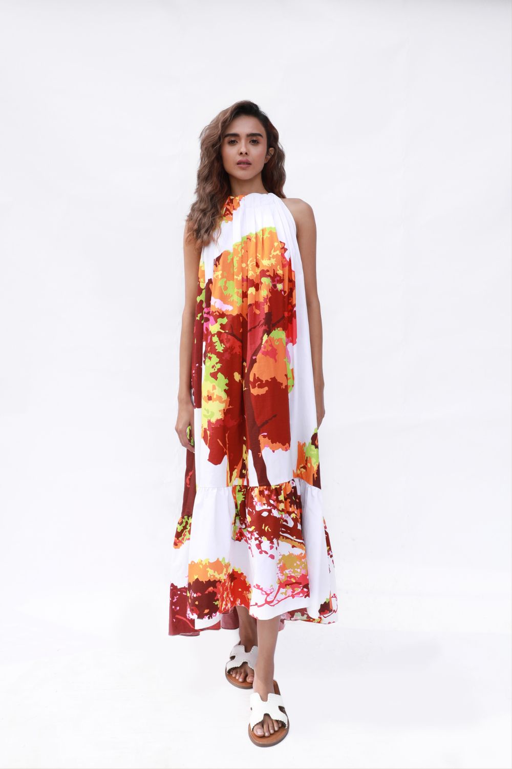 The Fall Gathered Neck Dress