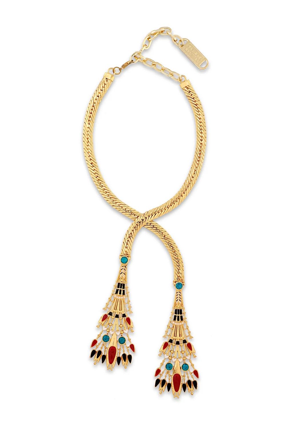 Nefertiti Crossover Necklace (Red)