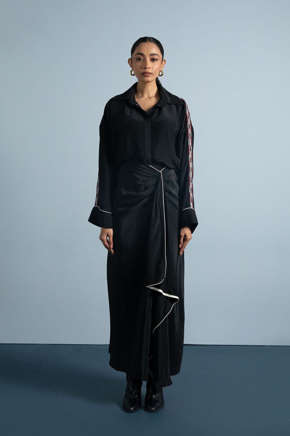 Drape Skirt With Shirt
