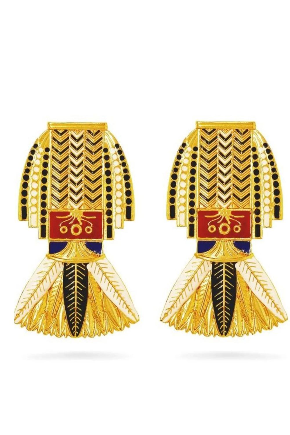 Cleopatra Earrings (White)