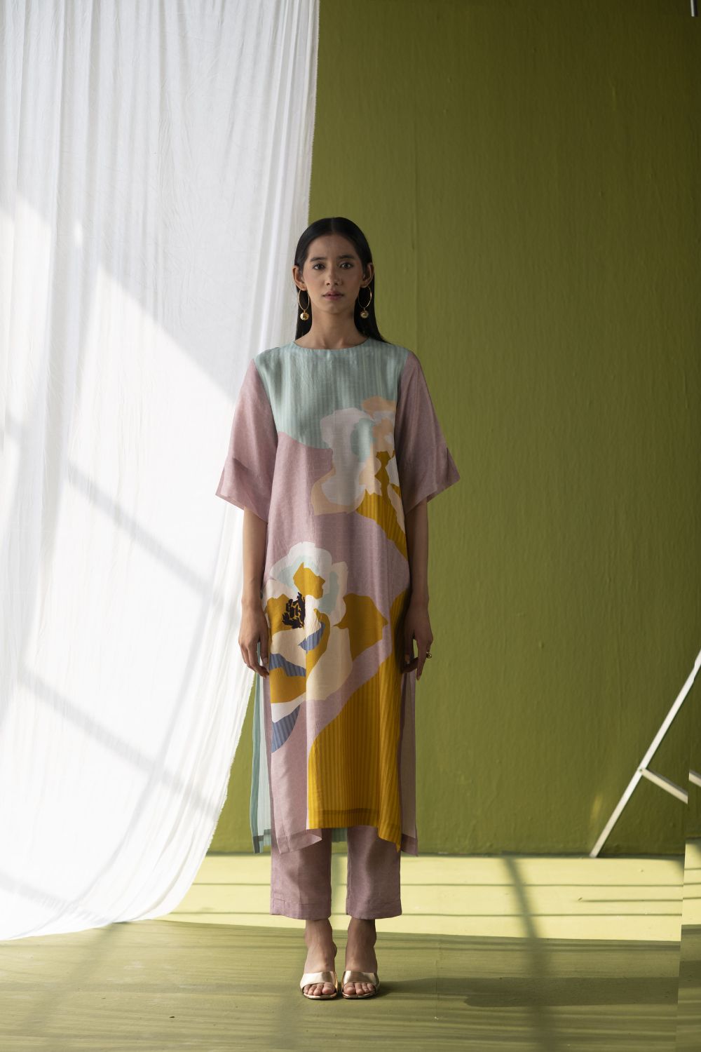 Array Round neck Straight Tunic Set