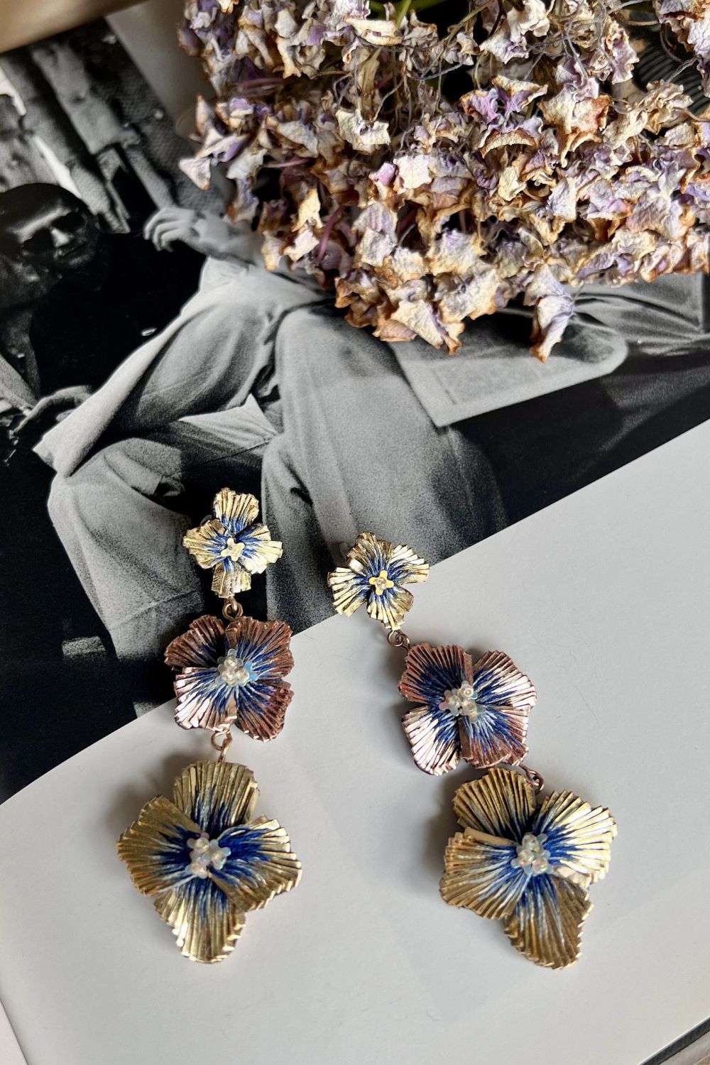 Hydrangea Midi Trio Dangle Earring