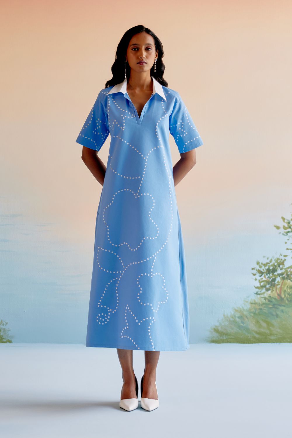 Blue Flora Dress