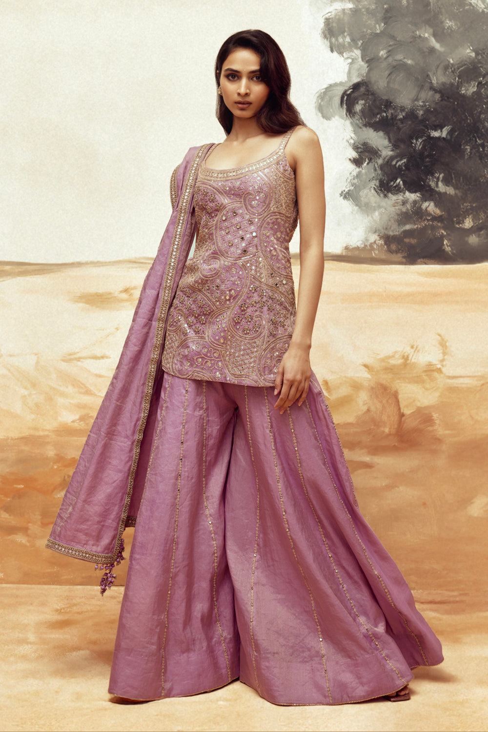Lilac Sharara Set