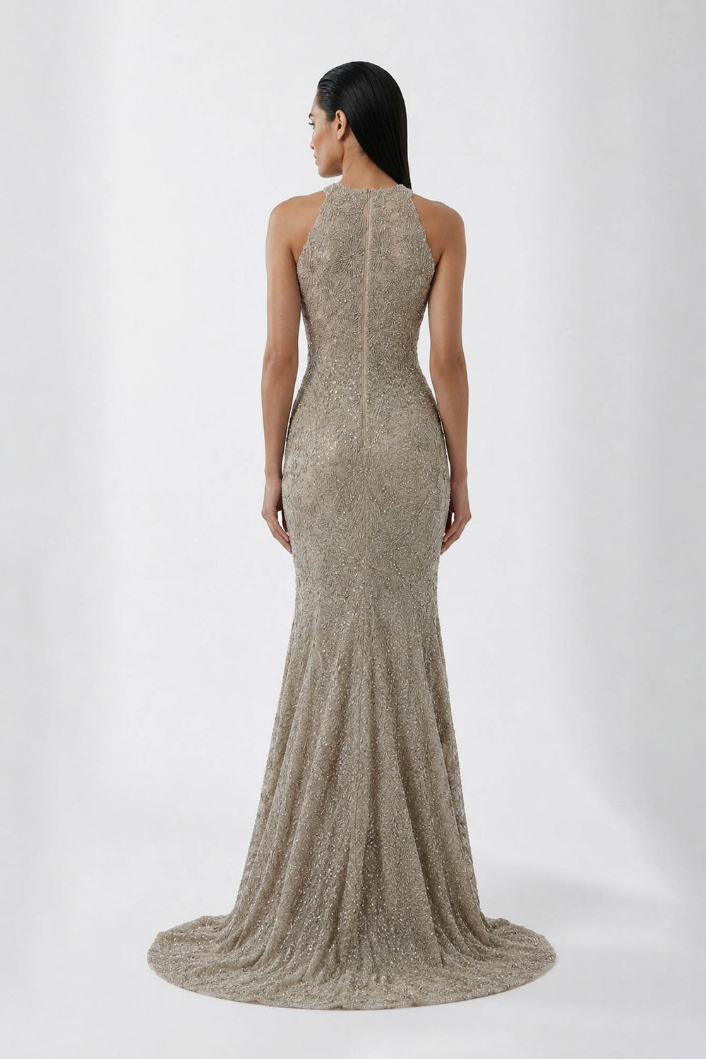 Starlight Symphony Gown - Silver Antique
