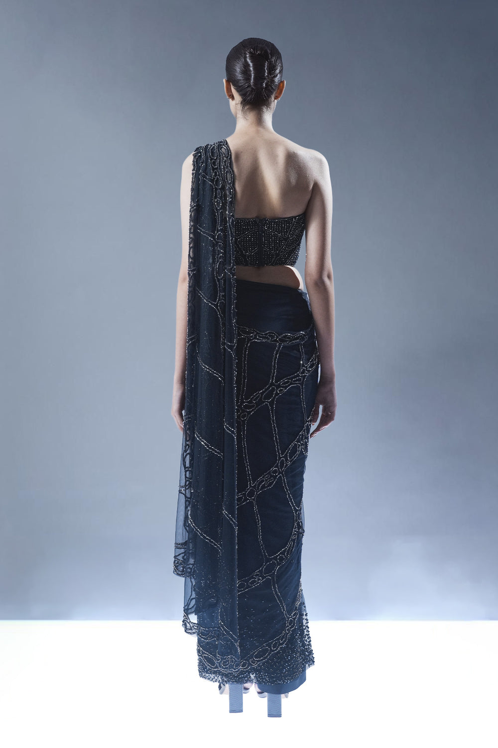 Nocturne Lattice Saree