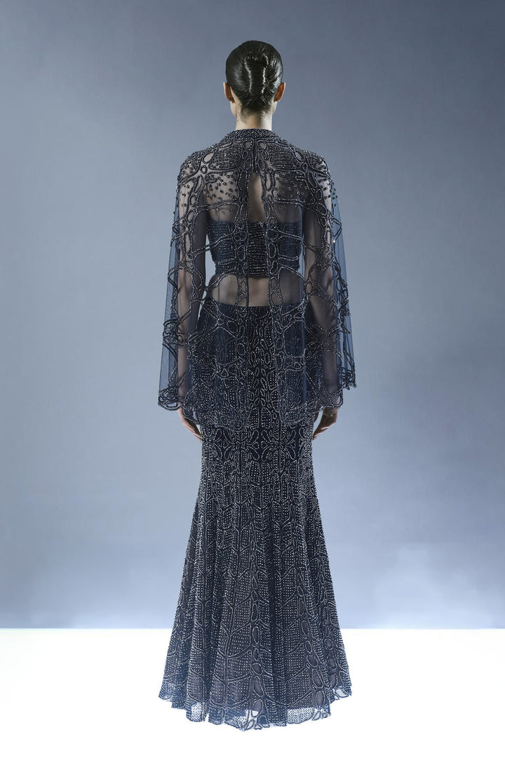 Sapphire Veil Lehenga Set