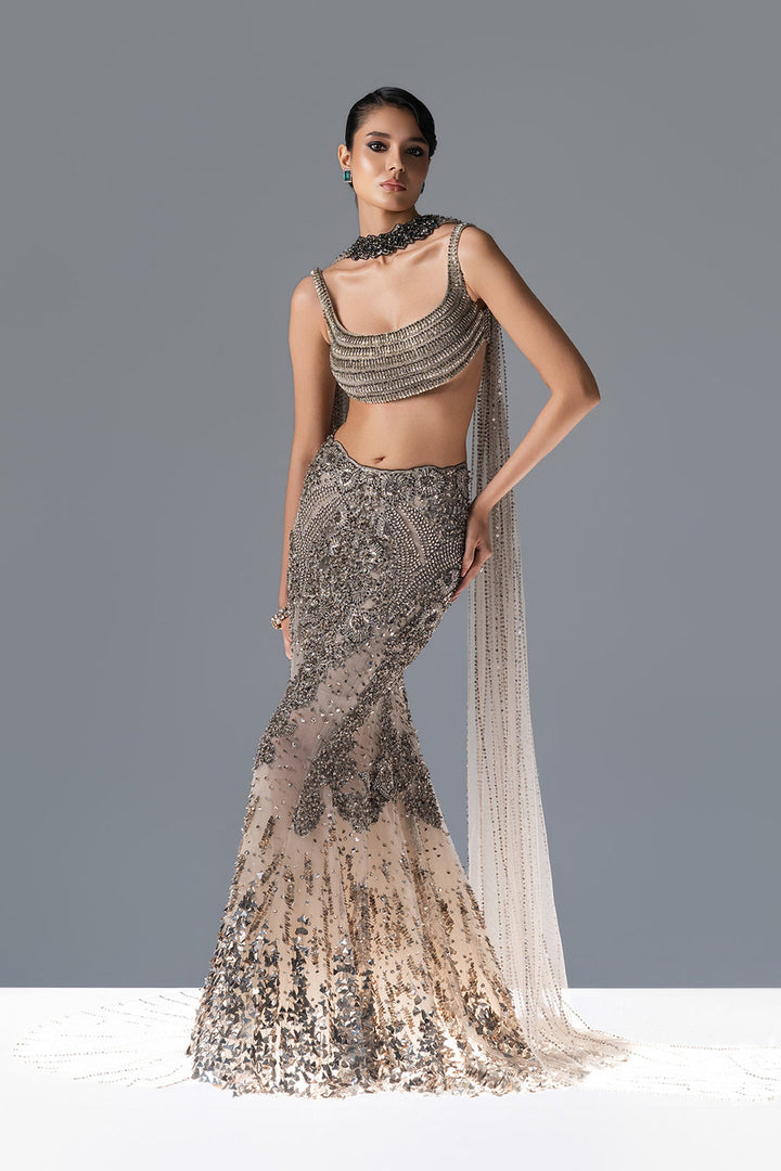 Halo Ecru Lehnga Set