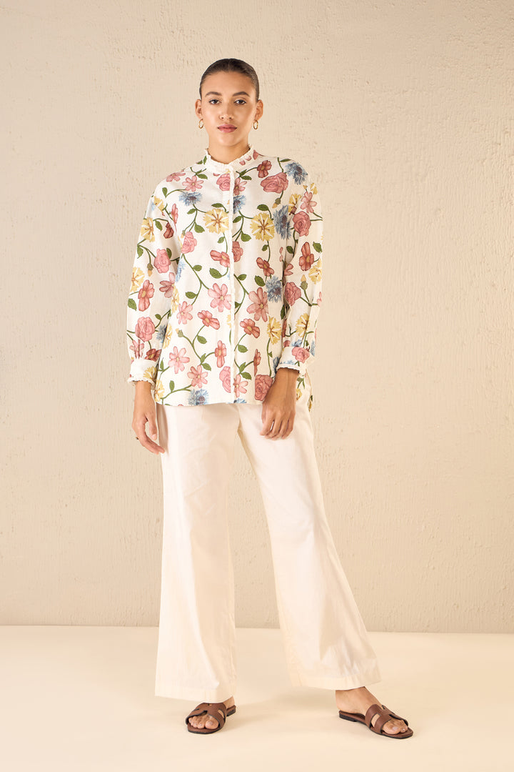 Flora: Multicolor Floral Shirt Co-ord Set