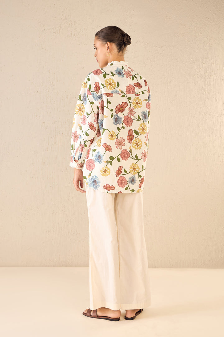 Flora: Multicolor Floral Shirt Co-ord Set