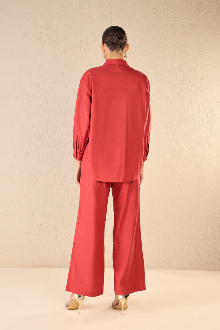 Vintage Rose Cotton Shirt Dress Co-ord Set